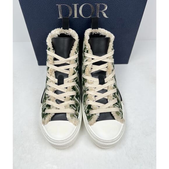 Size 37EU/5M - Dior b23 Oblique Olive Tapestry High Top Sneakers🫒Retail $2,050! - Picture 3 of 11